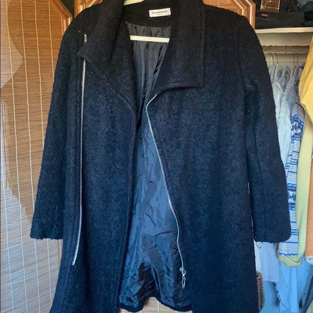 Glamourous medium zip pea coat